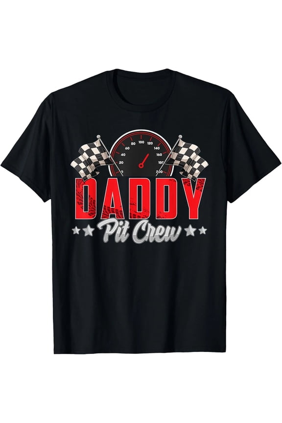 Racing Family Daddy Pit Crew - T-Shirt For Race Car Birthday Party