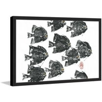 "Racing Fish II" Framed Painting Print