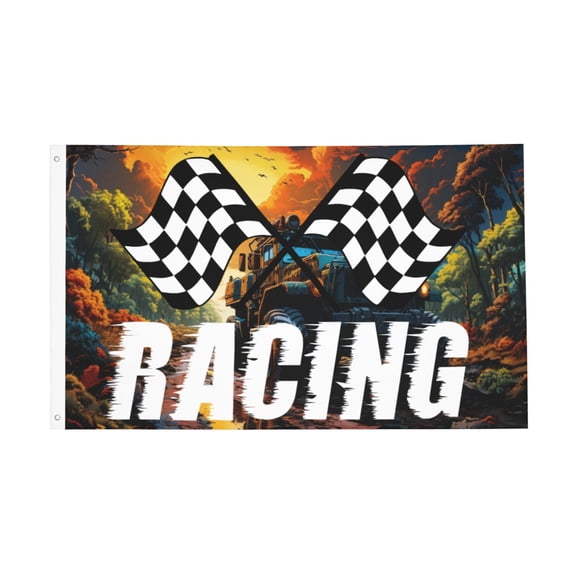 Racing Flag 3x5 Ft Outdoor Indoor With Grommet Garden Yard Banner Decorative Sign