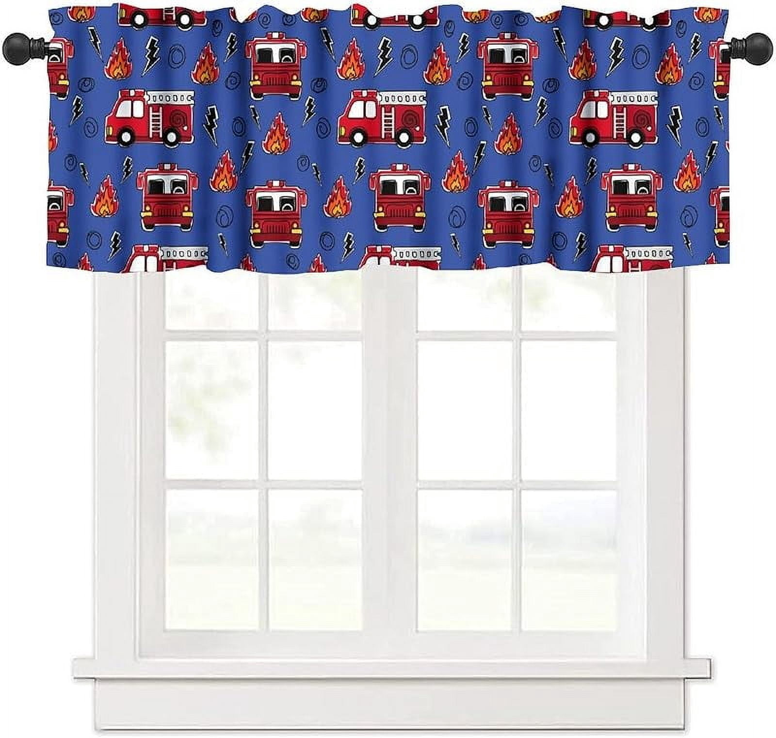 Racing Flag Valance Curtain Modern Art Racing Black and White Lattice