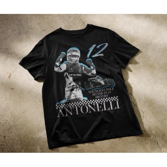 Racing Formula One Kimi Antonelli Inspired Motorsport Fan Unisex T-Shirt up to size 5XL