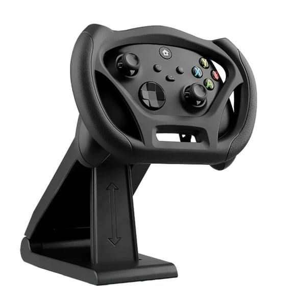 Racing Games Steering Wheel for Xbox Series X Gaming Controller Handle, Stable with Suction Cups, Foldable Analog Steering Wheel-Black