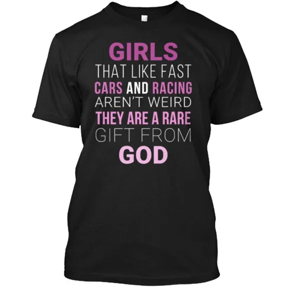 Racing Girls T-Shirt Made in the USA Size S to 5XL