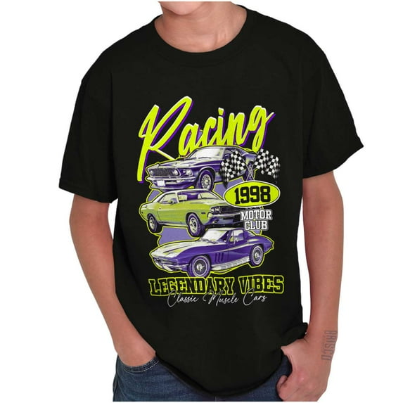 Racing Legendary Vibes Muscle Cars Boys Kids T Shirt Tees Tops Teen Brisco Brands S