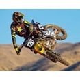 thumbnail image 1 of Racing Motocross Dirt Bike Edible Frosting Cake Topper, By TNCT, 1 of 4