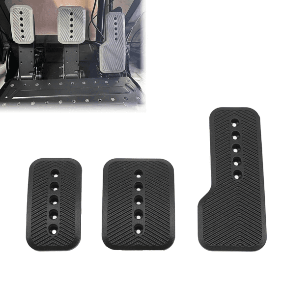 Racing Pedal Cleats Compatible with Moza SRP/Lite & for Fanatec CSL Pedals - Enhanced Grip Performance Replacement Treadles for Simulator Pedal Accessories