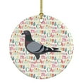 thumbnail image 1 of Racing Pigeon Christmas Ceramic Ornament 2.8 in x 2.8 in, 1 of 3