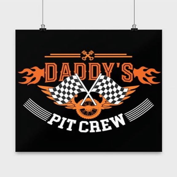 Racing Car Art - Young Race Fans - 13x13 Poster Print - Kids Room Decor