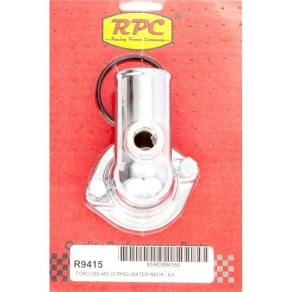 Racing Power 15 deg Water Neck 1.5 in. ID Hose O-Ring - Steel - Chrome