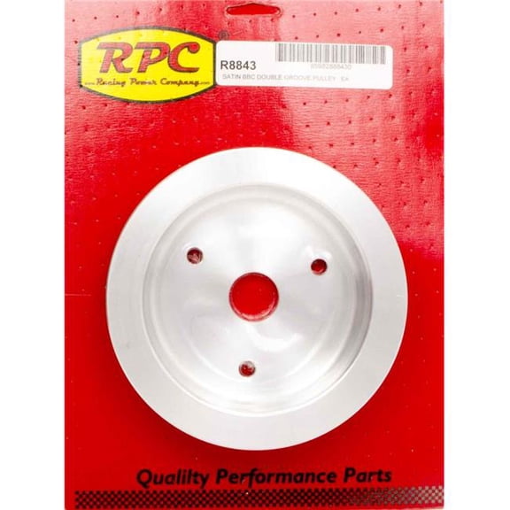 Racing Power Big Block Chevy SWP 2 Groove Lower Pulley Satin
