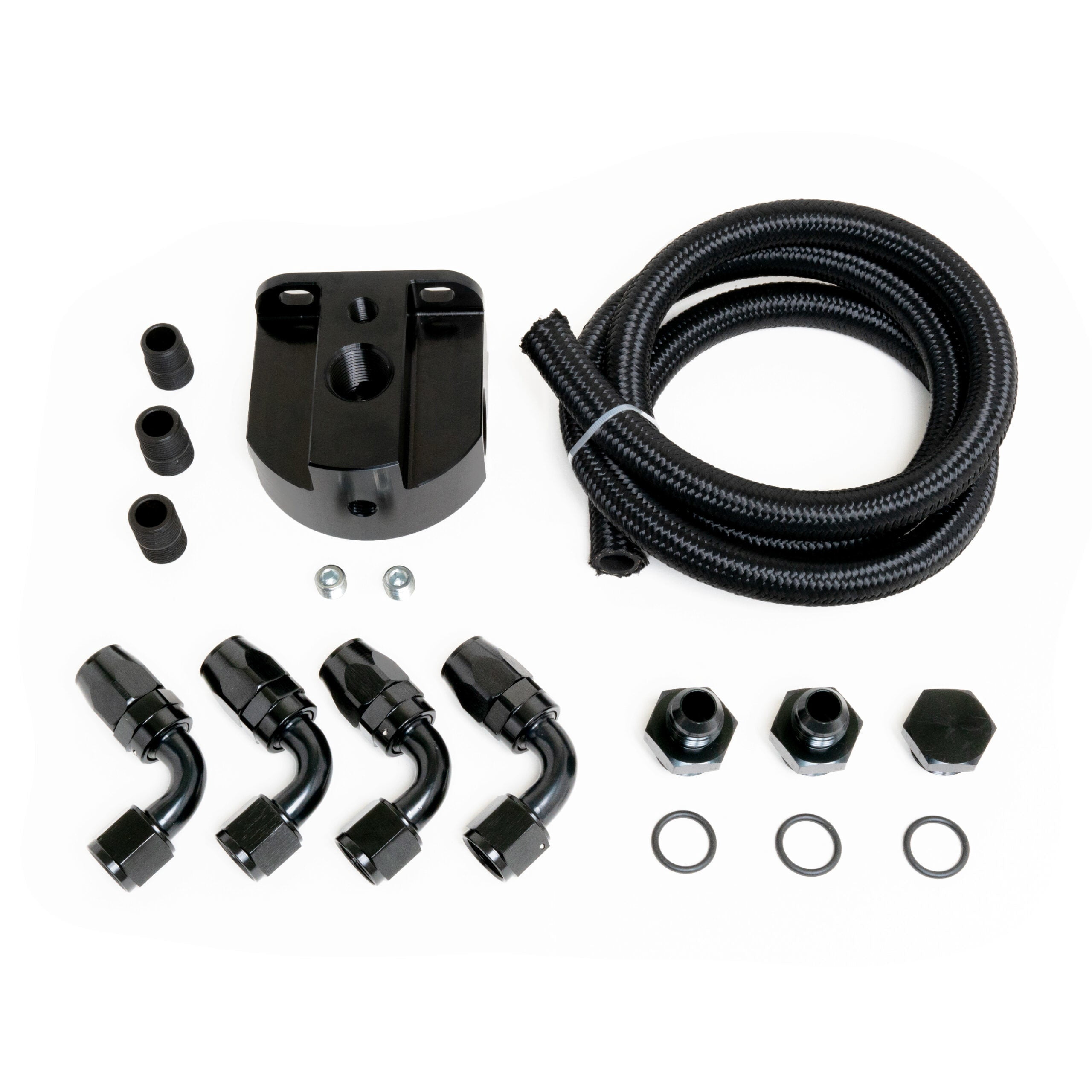 Racing Power Co-Packaged LS Oil Filter Relocation Kit -10 AN RPCR5317