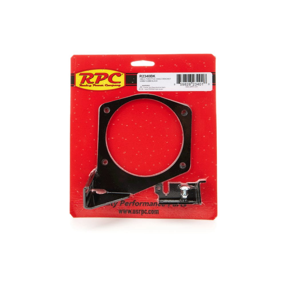 Racing Power Co-Packaged LS Throttle Cable Brackt Black
