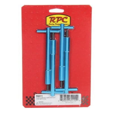 Racing Power Co-Packaged R6011, Blue Aluminum T-Bar Wing Nut 4-3/4In With 1