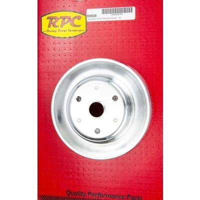 Racing Power Co-Packaged R9608, Chrome Steel Crankshaft Pulley 3Groove Long
