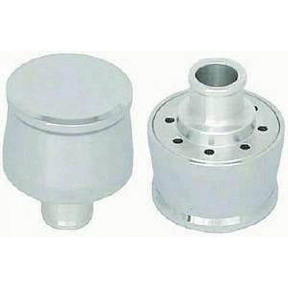 Racing Power Company R6001C Chrome Aluminum Plain Push-In Breather