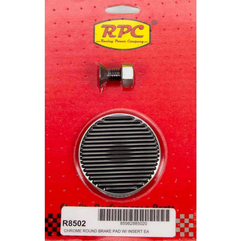 Racing Power Co-Packaged Round Brake Pedal Chrome Steel