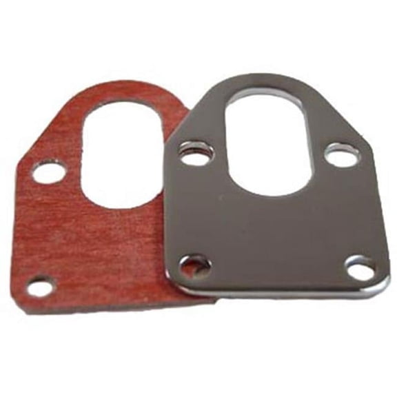 Racing Power R2310 Small Block Chevy 283-400 Fuel Pump Mounting Plate - Chrome