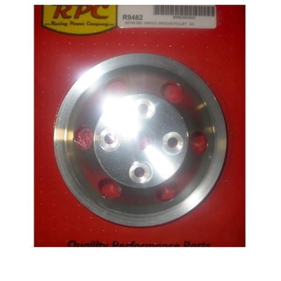 Racing Power R9482 Aluminum Satin Water Pump Pulley for 1969-1981 Chevy Bel Air