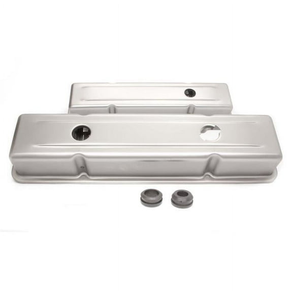 Racing Power R9518RAW Steel Short OEM Style Valve Covers for 1978-1986 Small Block Chevy - Raw