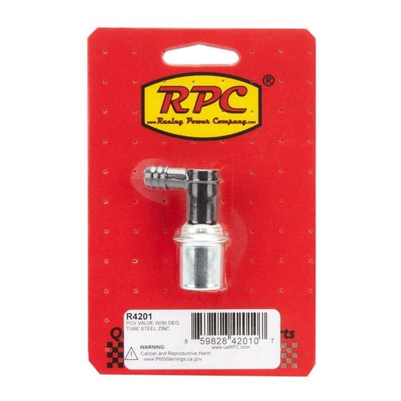 Racing Power RPCR4201 PCV Valve with 90 deg Tube Steel Zinc