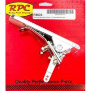 Racing Power RPCR8503 Rectangle Pedal Assembly Gas Floor Mount - Aluminum - Polished