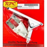 Racing Power RPCR8504 Rectangle Pedal Assembly Gas Floor Mount - Aluminum - Chrome