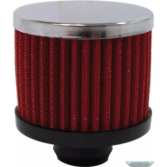 Racing Power RPCR9308RED 3 in. Valve Cover Breather Tall Push, Chrome & Red