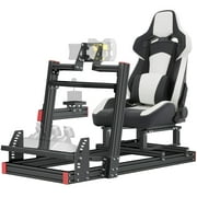 Racing Simulator Cockpit Stand with Elite Series Racing Seats for Logitech/Thrustmaster/Fanatec G29 G920 G923 T80 T300,djustable Steering Wheel Stand,Not Included Wheel,Pedals & Shifter