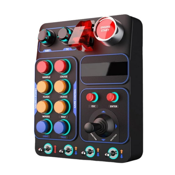 Racing Simulators Control Box with Multiple Lighting Effects Multifunction Button