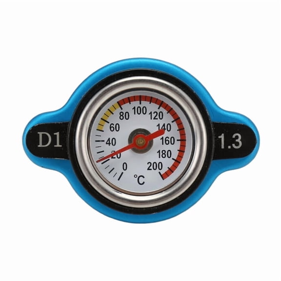 Racing Small Size Thermost Radiator Cap COVER + Water Temp Gauge 1.3 BAR Cover (Big Head)