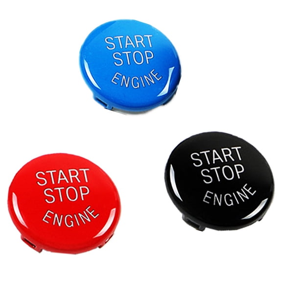 Racing Sports Inspired Red Aluminum Keyless Engine Push Start Button Cover Trim Compatible with BMW 1 2 3 4 5 7 Series, X1 X3 X4 X5 X6