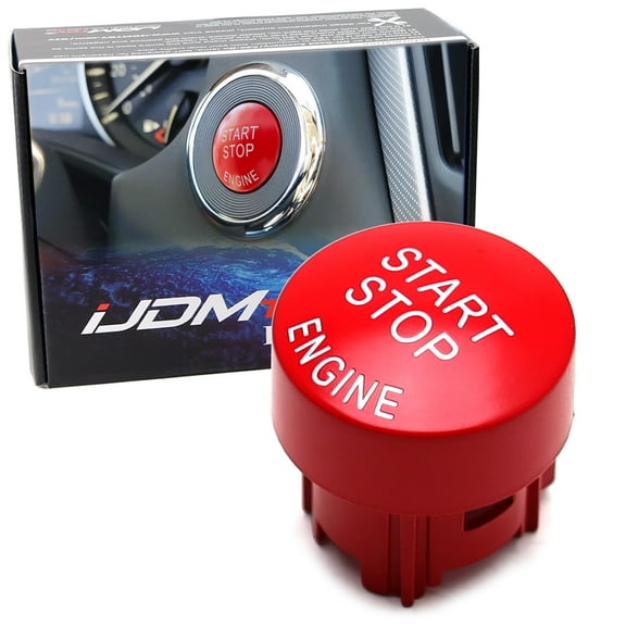 Racing Sports Style Red Engine Push Start Button Replacement Cover Cap, For Nissan 2014-2023 Rogue X-Trail