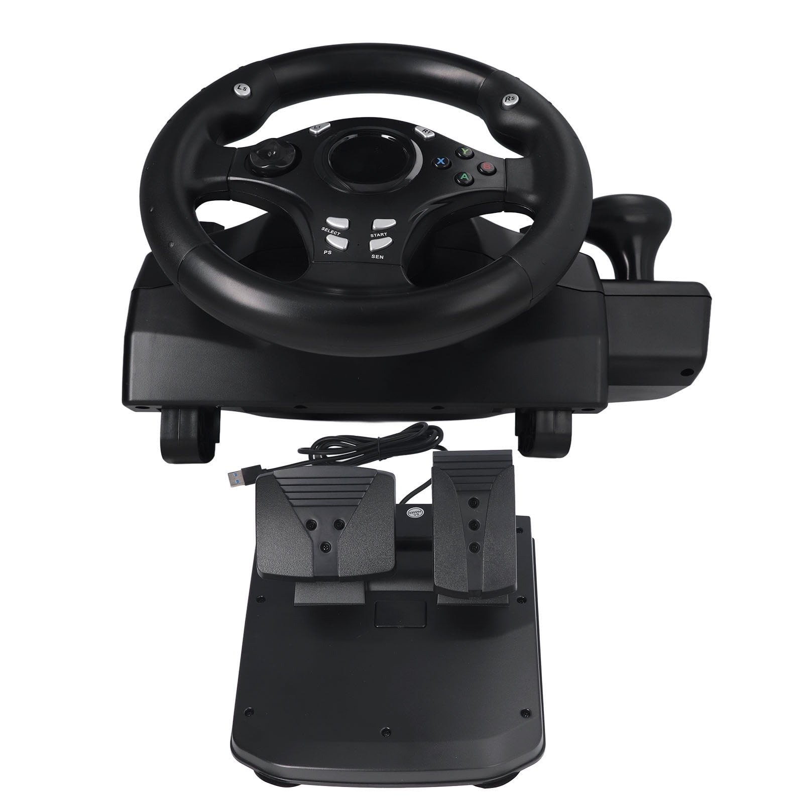 Racing Steering Wheel, 7 In 1 Driving Force Racing Wheel And Floor