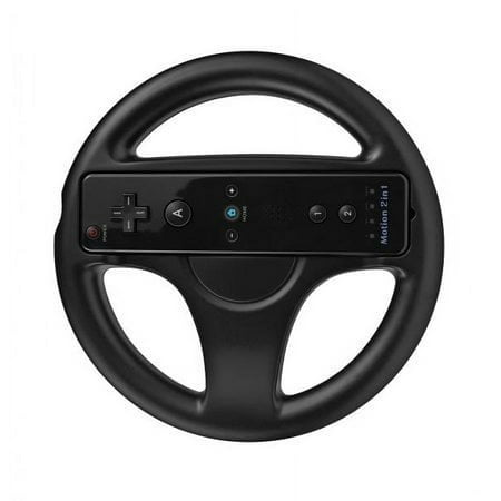 Racing Steering Wheel for Nintendo Wii Black Colour