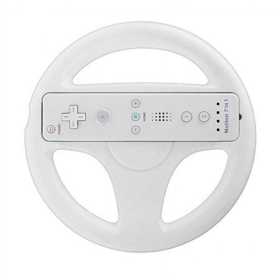 Racing Steering Wheel for Nintendo Wii White Colour