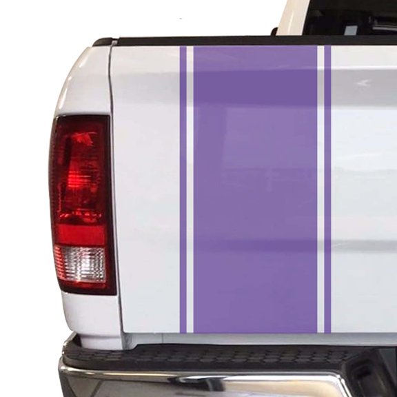 Racing Stripes Styling Straight Lines Sport Lines Truck Tailgate Vinyl Decal Sticker Compatible with most Pickup Trucks … (11" x 25", Lavender)