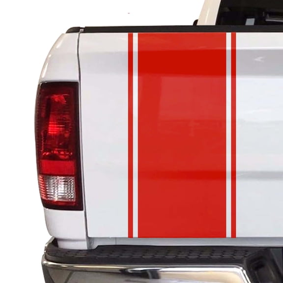 Racing Stripes Styling Straight Lines Sport Lines Truck Tailgate Vinyl Decal Sticker Compatible with most Pickup Trucks … (11" x 25", Light Red)