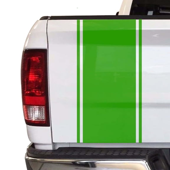 Racing Stripes Styling Straight Lines Sport Lines Truck Tailgate Vinyl Decal Sticker Compatible with most Pickup Trucks … (11" x 25", Yellow Green)