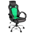 thumbnail image 1 of Racing Style PU Leather Office Desk Chair - Green, 1 of 14