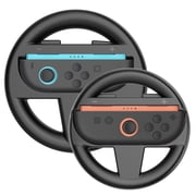 Racing Wheel for Nintendo Switch 2 JoyCon 2025 - Racing Steering Wheel Controller Accessory Grip Handle Kit Attachment for Nintendo Switch 2 Joy-Con, Set of 2 Black