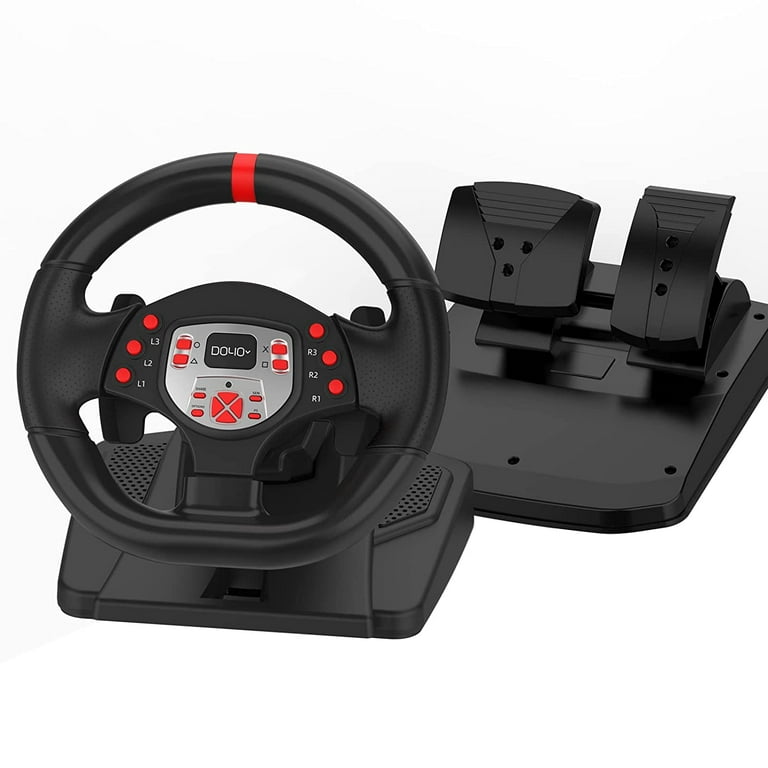 Racing Wheel,PS4 Gaming Steering Wheels Volante 180° Pedals Shifter for  Windows PC /Playstation 4 /PS3/Switch