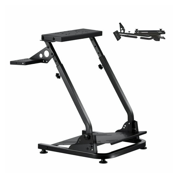 Racing Wheel Stand, Adjustable Foldable Simulator Cockpit for Logitech G29 G27 G920 G923, Thrustmaster T300 T248, Compatible with Pedals - Gaming Accessories