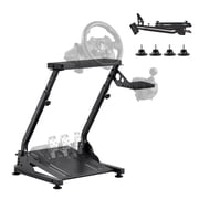 Adjustable Foldable Racing Wheel Stand Simulator Cockpit Compatible with Logitech G29 G27 G920 G923 Thrustmaster T300RS T300GT T248 TS-PC TSXW Pedals Shifter Gaming Setup Stability Base