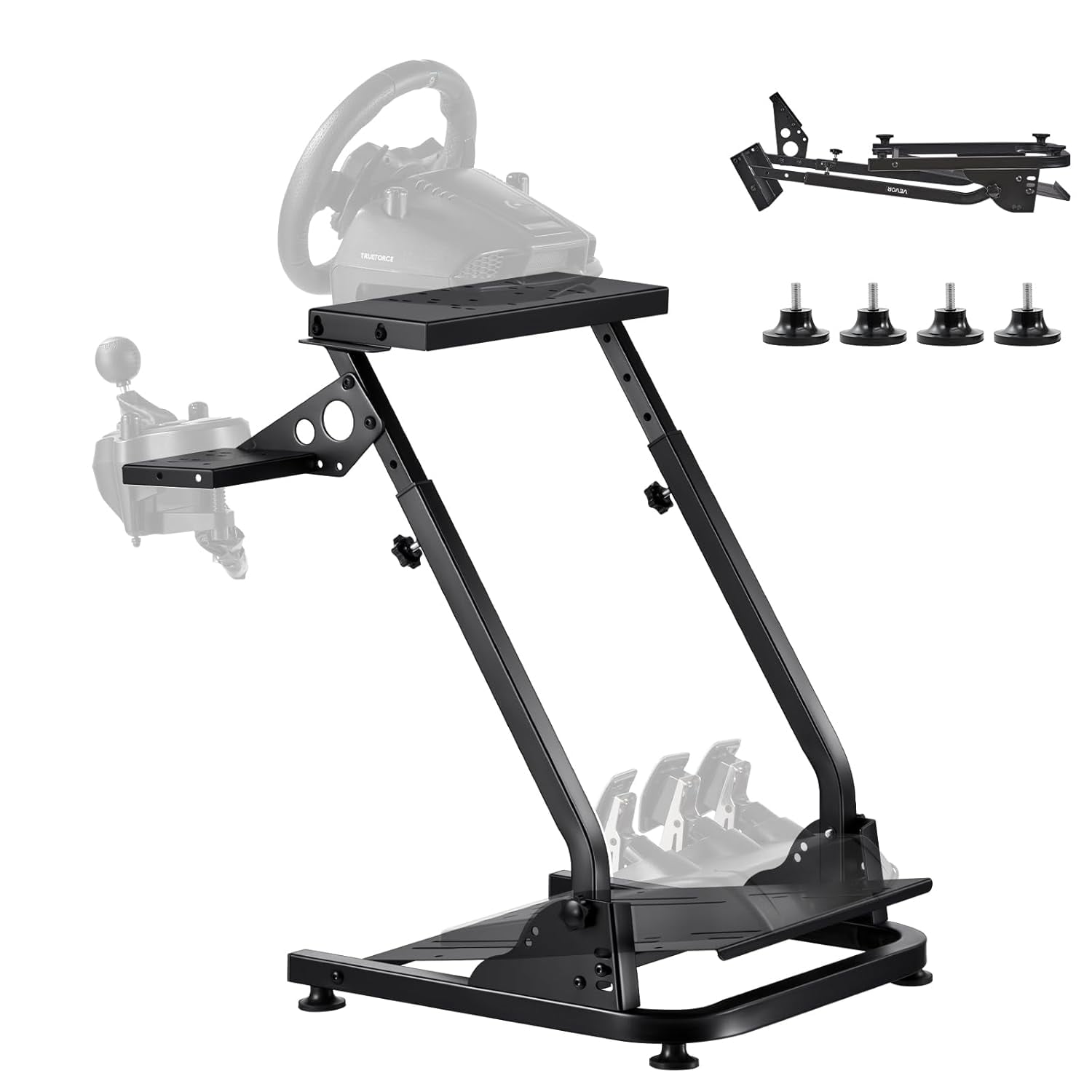 Racing Wheel Stand, Adjustable & Foldable Simulator Stand for