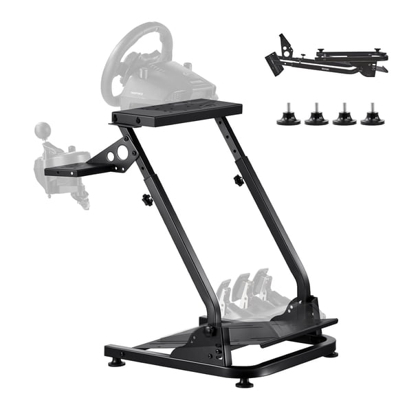 Racing Wheel Stand, Adjustable & Foldable Simulator Stand for Logitech G29 G27 G920 G923, Thrustmaster T300RS T300GT T248 TS-PC TSXW Gaming Cockpit,Pedals Simulator NOT Included