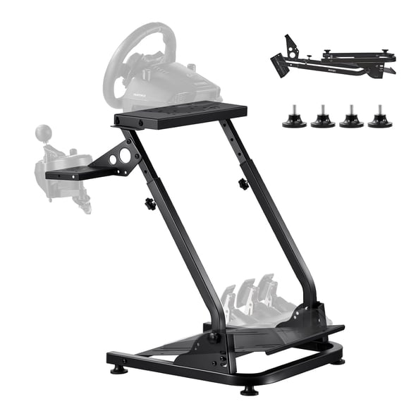 Racing Wheel Stand, Adjustable & Foldable Simulator Stand for Logitech G29 G27 G920 G923, Thrustmaster T300RS T300GT T248 TS-PC TSXW Gaming Cockpit,Pedals Simulator NOT Included