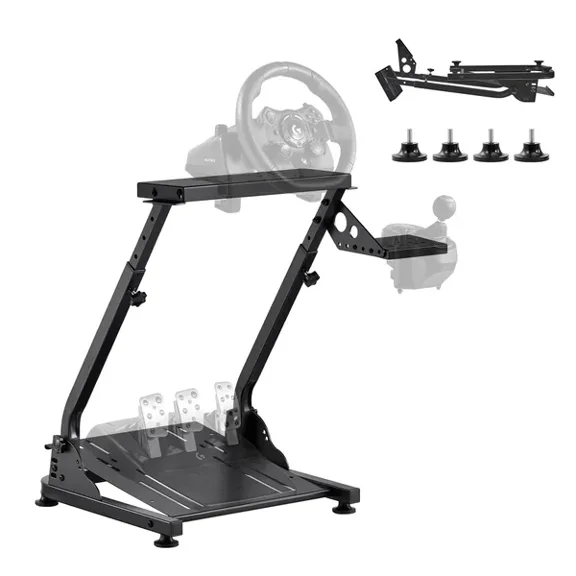 Racing Wheel Stand, Adjustable & Foldable Simulator Stand for Logitech G29 G27 G920 G923, Thrustmaster T300RS T300GT T248 TS-PC TSXW Gaming Cockpit,Pedals Simulator NOT Included