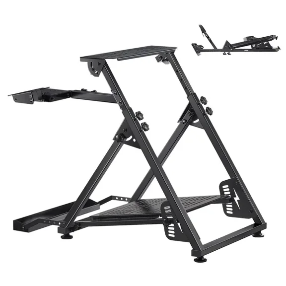 Racing Wheel Stand, Adjustable & Foldable Simulator Stand for Logitech G923 G920 G29 G27, Thrustmaster T300RS TX F458 T500RS T3PA-PRO(F1/GT) Gaming Cockpit, Pedals Simulator NOT Included