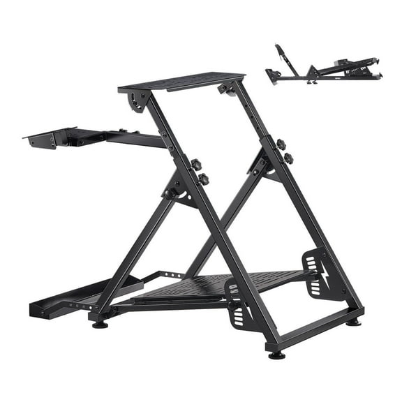 Racing Wheel Stand, Adjustable Simulator Cockpit for Logitech G923 G920 G29, Thrustmaster T300RS TX - Foldable Gaming Stand, Pedals & Wheel Not Included