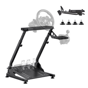 Racing Wheel Stand, Foldable & Adjustable Cockpit Stand Compatible with Logitech G29 G27 G920 G923/ Thrustmaster T300RS T248 TS-PC TSXW - Wheel & Pedals Sold Separately